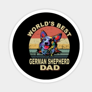 World's Best German Shepherd Dad Vintage Magnet